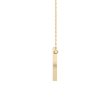 0.17 TCW Round Lab Grown Diamond A Initial Printed Halo Necklace