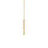 0.128 TCW Round Lab Grown Diamond Half Chevron Necklace