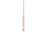 0.128 TCW Round Lab Grown Diamond Half Chevron Necklace