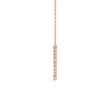 0.128 TCW Round Lab Grown Diamond Half Chevron Necklace