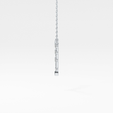 0.128 TCW Round Lab Grown Diamond Half Chevron Necklace