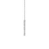 0.128 TCW Round Lab Grown Diamond Half Chevron Necklace