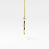 1.5 TCW Emerald Lab Grown Diamond Bezel Necklace