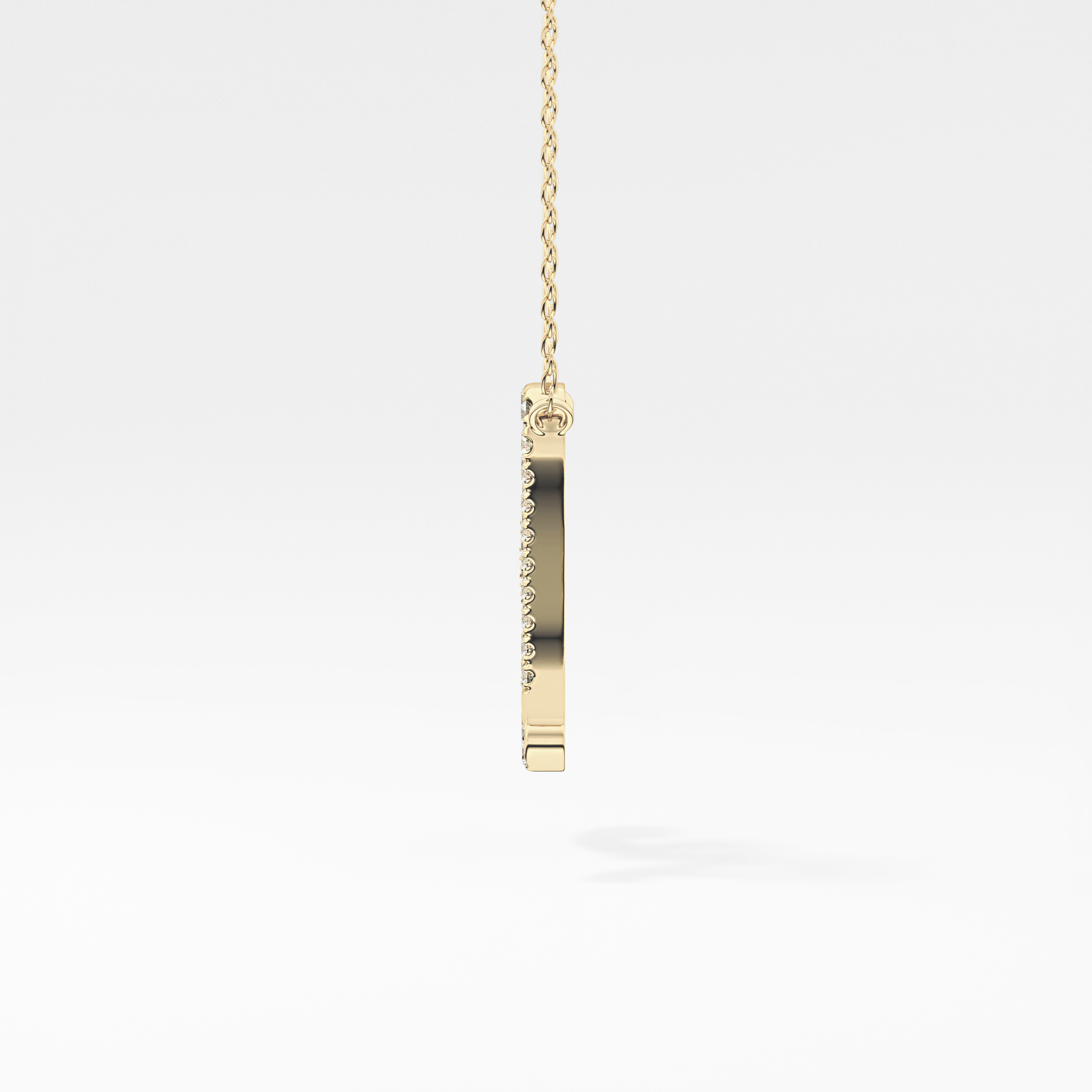 1.5 TCW Emerald Lab Grown Diamond Bezel Necklace
