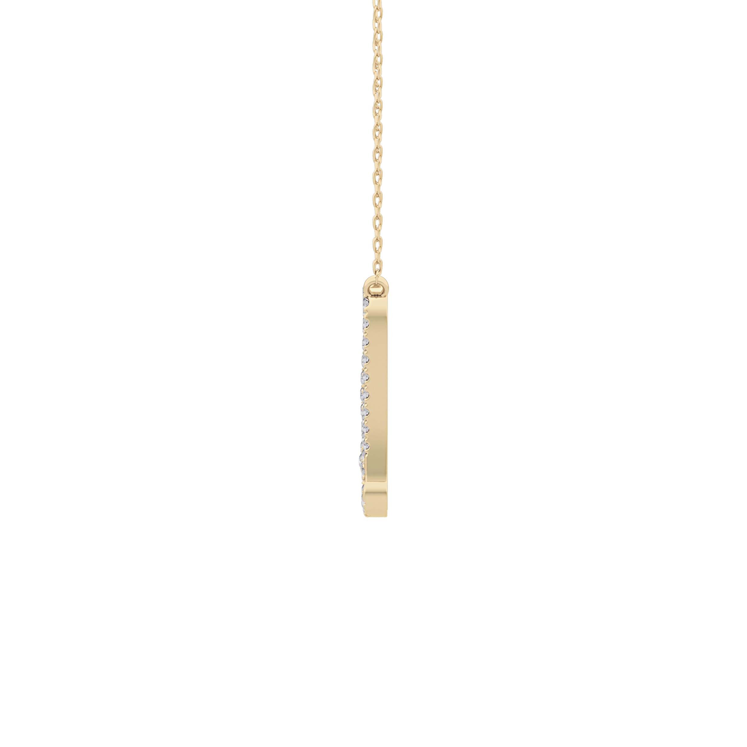 1.5 TCW Emerald Lab Grown Diamond Bezel Necklace