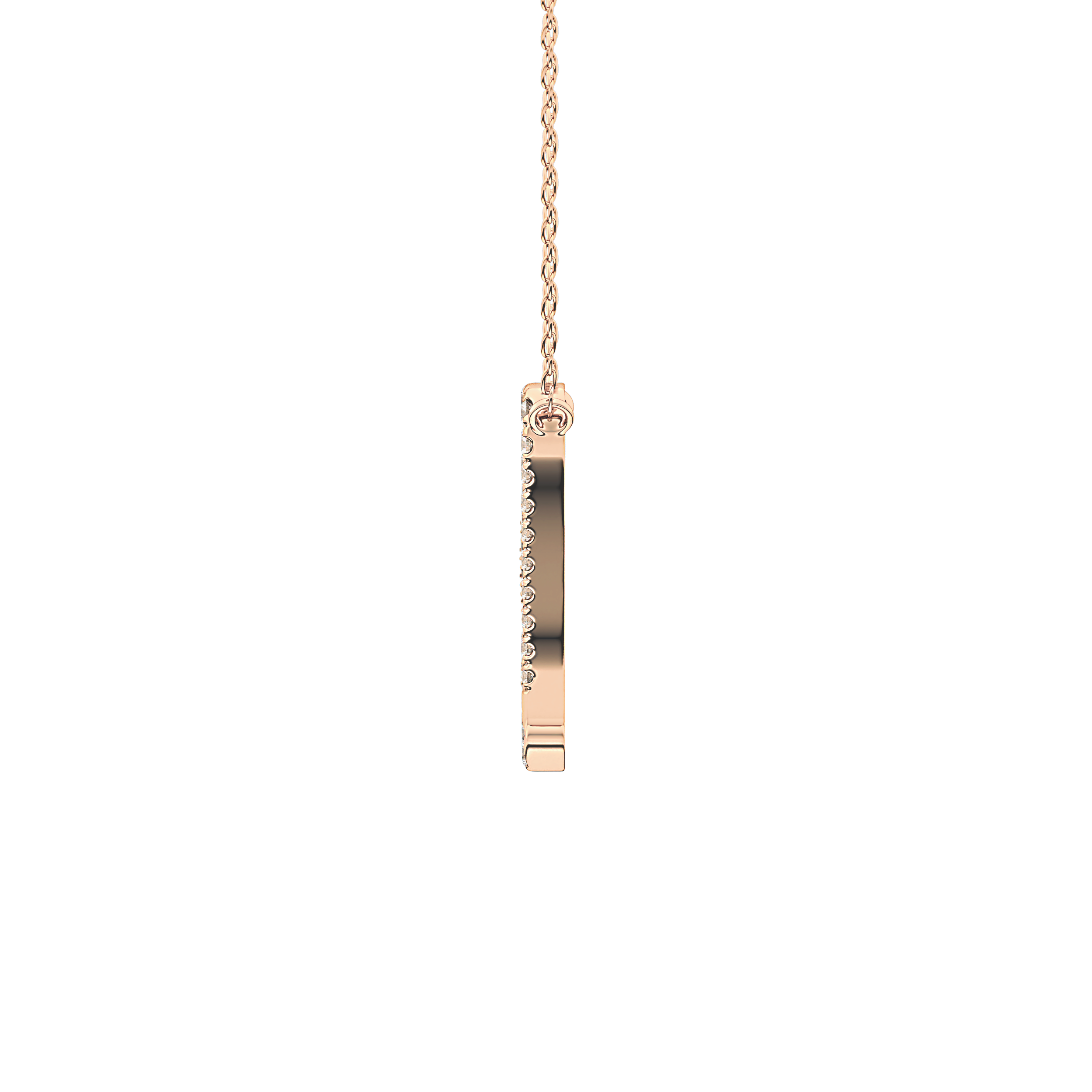 1.5 TCW Emerald Lab Grown Diamond Bezel Necklace