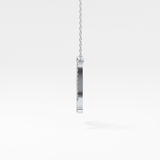 1.5 TCW Emerald Lab Grown Diamond Bezel Necklace