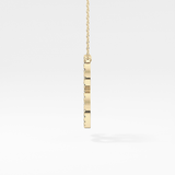 1.5 TCW Emerald Lab Grown Diamond Bezel Necklace