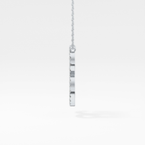 1.5 TCW Emerald Lab Grown Diamond Bezel Necklace
