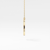 0.144 TCW Round Lab Grown Diamond E Initial Necklace
