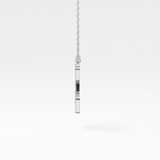 0.144 TCW Round Lab Grown Diamond E Initial Necklace