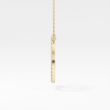 0.435 TCW Round Lab Grown Diamond D Initial Necklace