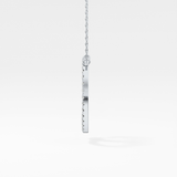 0.435 TCW Round Lab Grown Diamond D Initial Necklace