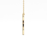 1.5 TCW Emerald Lab Grown Diamond Bezel Necklace