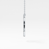 1.5 TCW Emerald Lab Grown Diamond Bezel Necklace