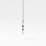 1.5 TCW Emerald Lab Grown Diamond Bezel Necklace