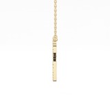 1.5 TCW Emerald Lab Grown Diamond Bezel Necklace