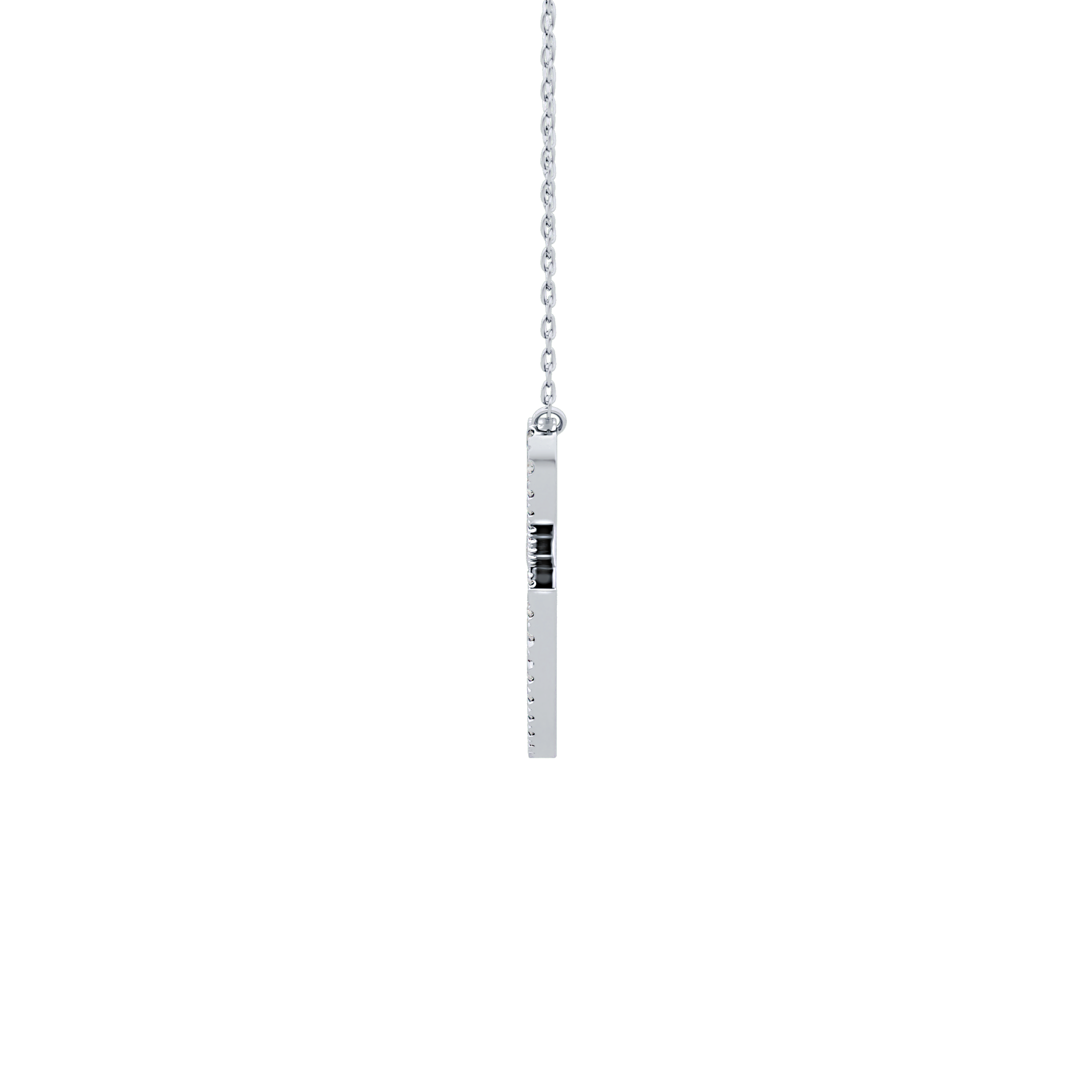 1.5 TCW Emerald Lab Grown Diamond Bezel Necklace
