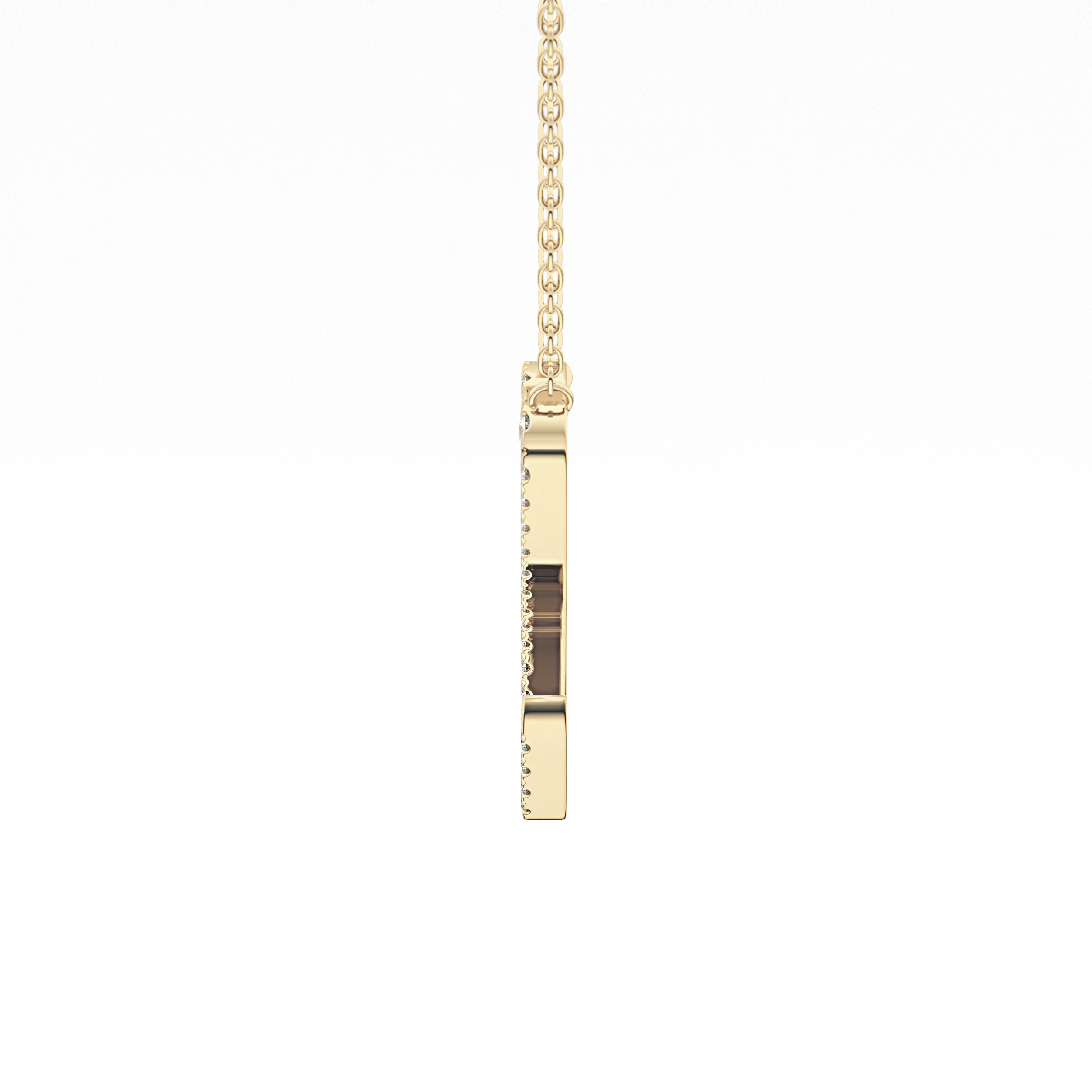 1.5 TCW Emerald Lab Grown Diamond Bezel Necklace
