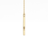 1.5 TCW Emerald Lab Grown Diamond Bezel Necklace
