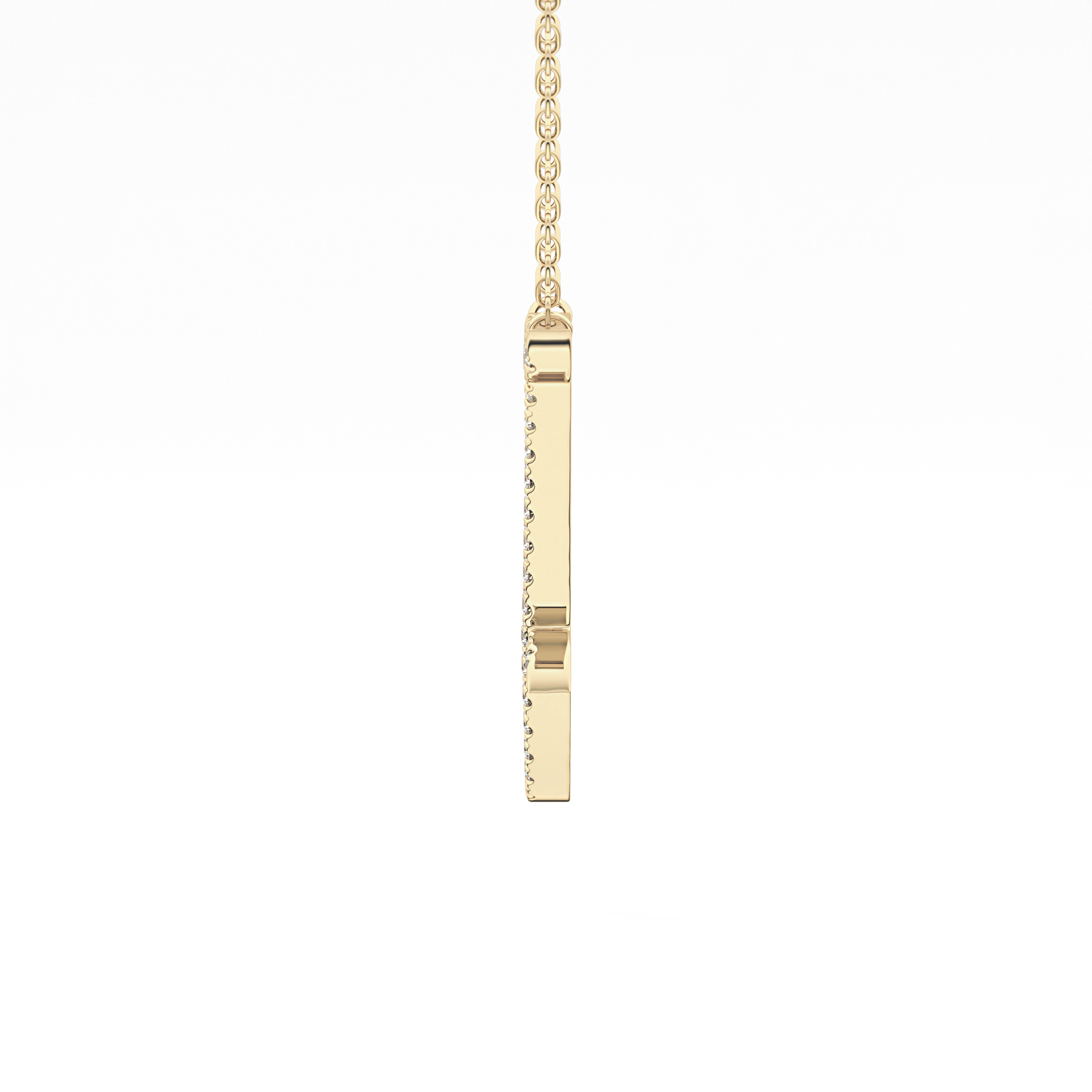 1.5 TCW Emerald Lab Grown Diamond Bezel Necklace