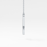 1.5 TCW Emerald Lab Grown Diamond Bezel Necklace