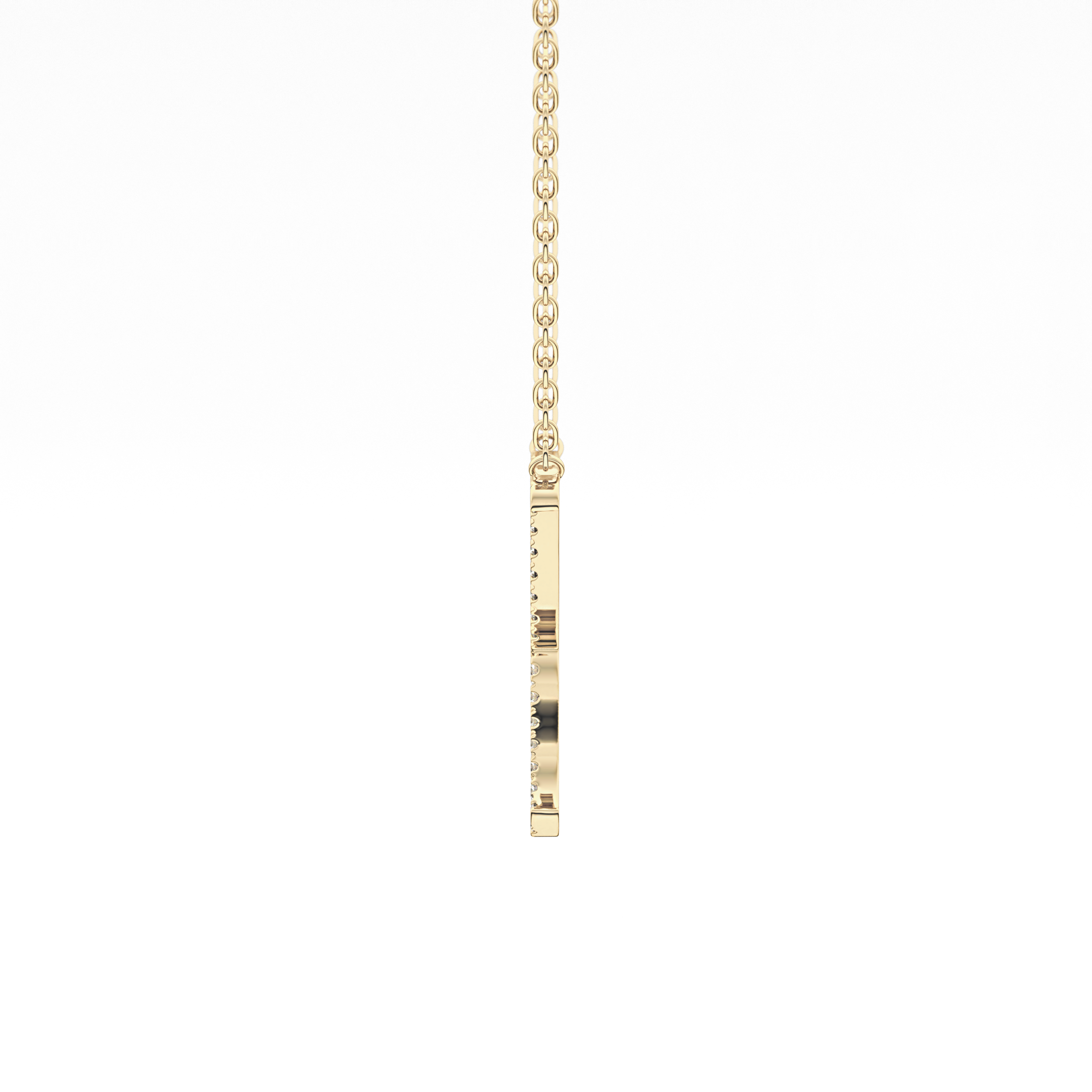 1.5 TCW Emerald Lab Grown Diamond Bezel Necklace
