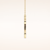 0.198 TCW Round Cut Moissanite L Initial Pendant Necklace