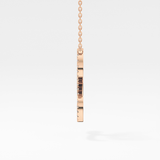 0.198 TCW Round Lab Grown Diamond L Initial Necklace