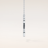0.198 TCW Round Cut Moissanite L Initial Pendant Necklace