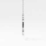 0.198 TCW Round Lab Grown Diamond L Initial Necklace