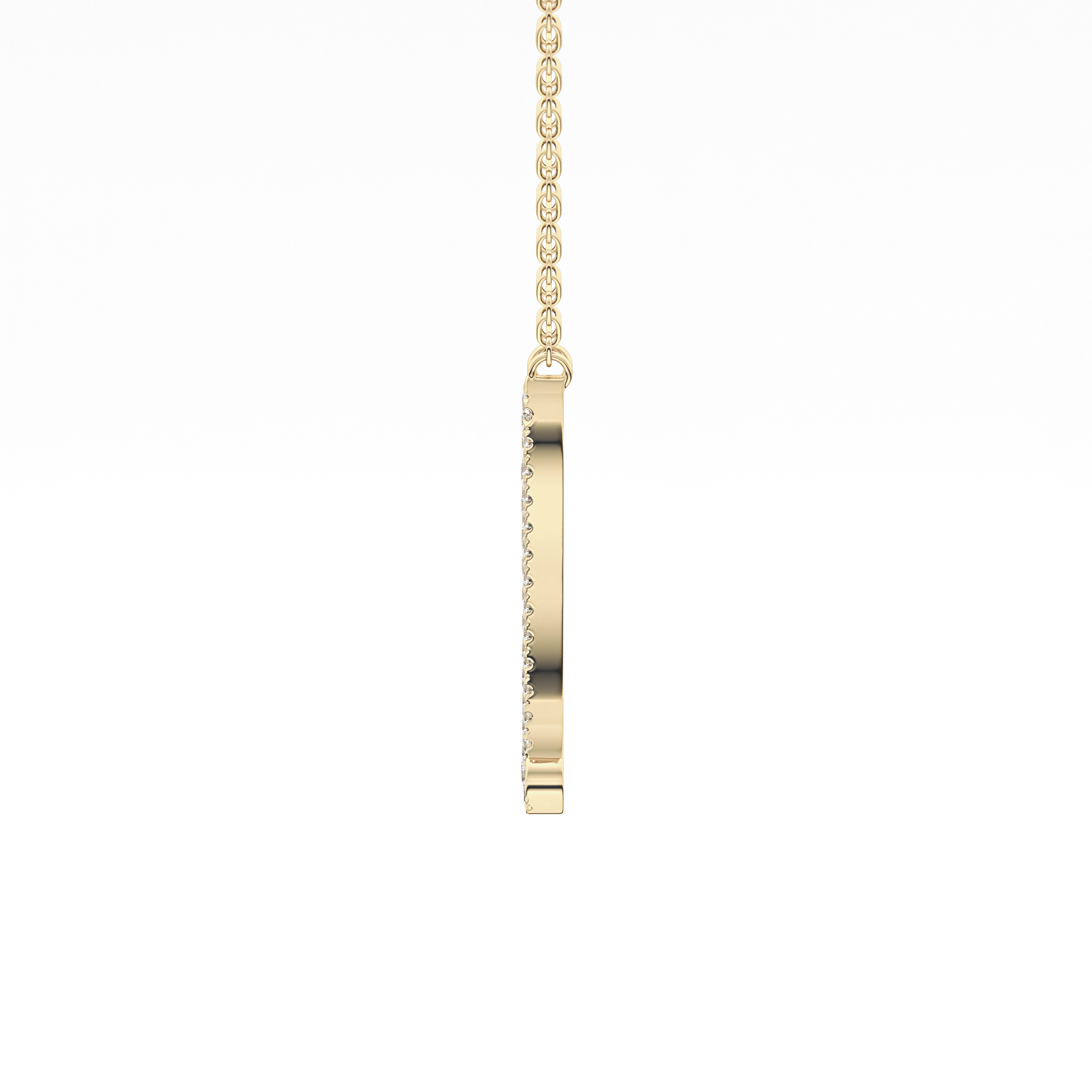 1.5 TCW Emerald Lab Grown Diamond Bezel Necklace