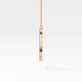 1.5 TCW Emerald Lab Grown Diamond Bezel Necklace