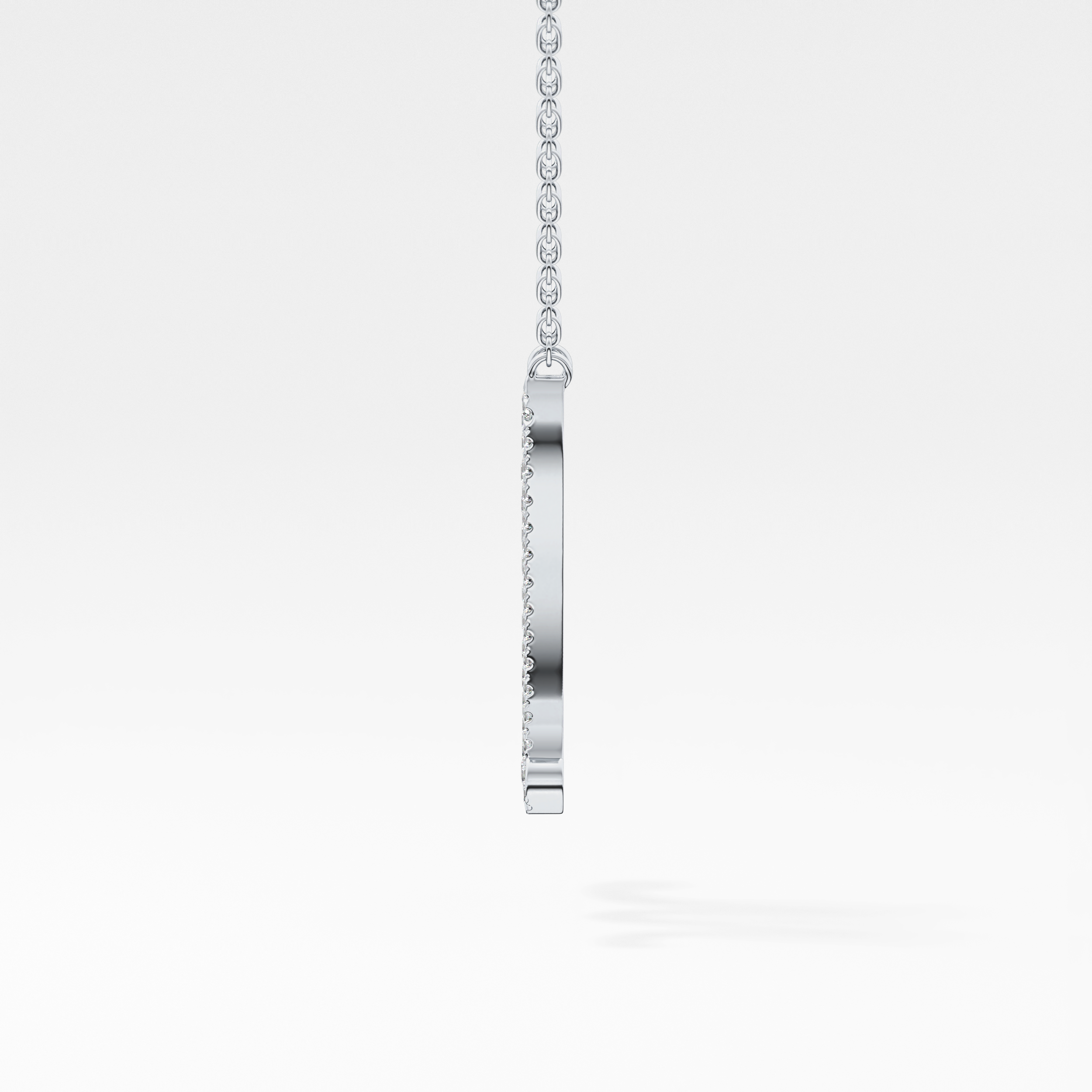 1.5 TCW Emerald Lab Grown Diamond Bezel Necklace