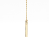0.099 TCW Round Lab Grown Diamond N Initial Necklace