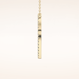 0.473 TCW Round Cut Moissanite O Initial Pendant Necklace
