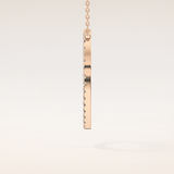 0.473 TCW Round Cut Moissanite O Initial Pendant Necklace