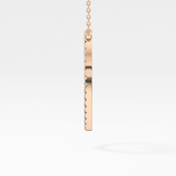 0.473 TCW Round Lab Grown Diamond O Initial Necklace