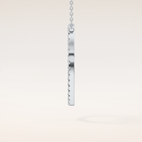 0.473 TCW Round Cut Moissanite O Initial Pendant Necklace