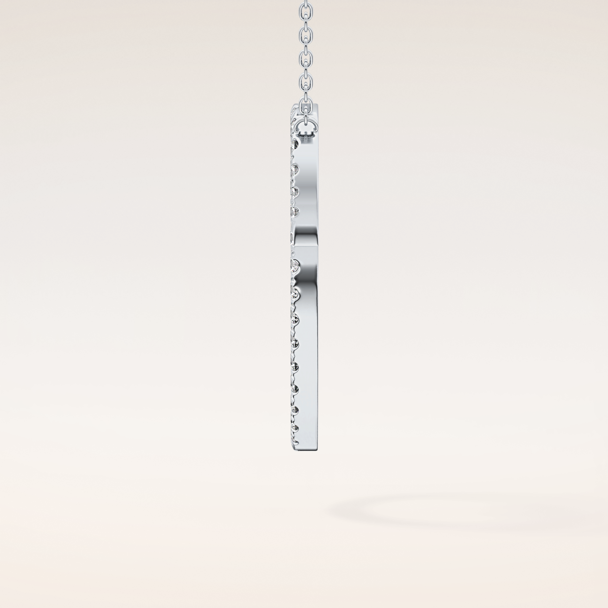 0.473 TCW Round Cut Moissanite O Initial Pendant Necklace