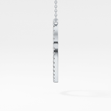 0.473 TCW Round Lab Grown Diamond O Initial Necklace