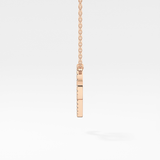 0.138 TCW Round Lab Grown Diamond P Initial Necklace