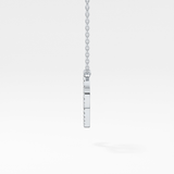 0.138 TCW Round Lab Grown Diamond P Initial Necklace