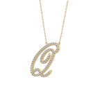 0.187 TCW Round Lab Grown Diamond Q Initial Necklace