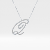 0.187 TCW Round Lab Grown Diamond Q Initial Necklace