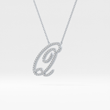 0.187 TCW Round Lab Grown Diamond Q Initial Necklace