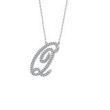 0.187 TCW Round Lab Grown Diamond Q Initial Necklace