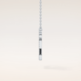 0.187 TCW Round Cut Moissanite Q Initial Pendant Necklace
