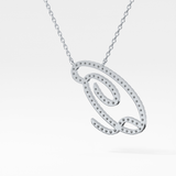 0.187 TCW Round Lab Grown Diamond Q Initial Necklace