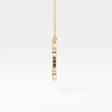 1.5 TCW Emerald Lab Grown Diamond Bezel Necklace